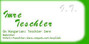 imre teschler business card
